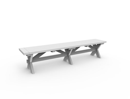 Seaside Casual Recycled Plastic Sonoma 76"Picnic Bench - LEAD TIME TO SHIP 4 TO 6 WEEKS