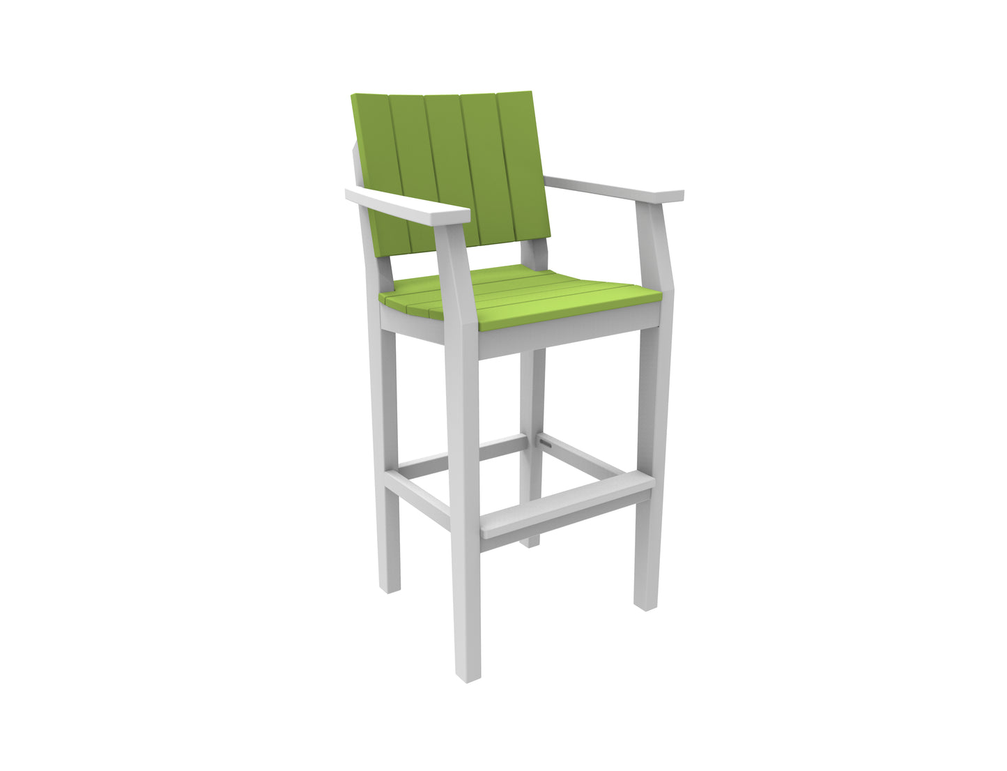Seaside Casual Recycled Plastic MAD Bar Arm Chair (BAR HEIGHT) - LEAD TIME TO SHIP 4 TO 6 WEEKS