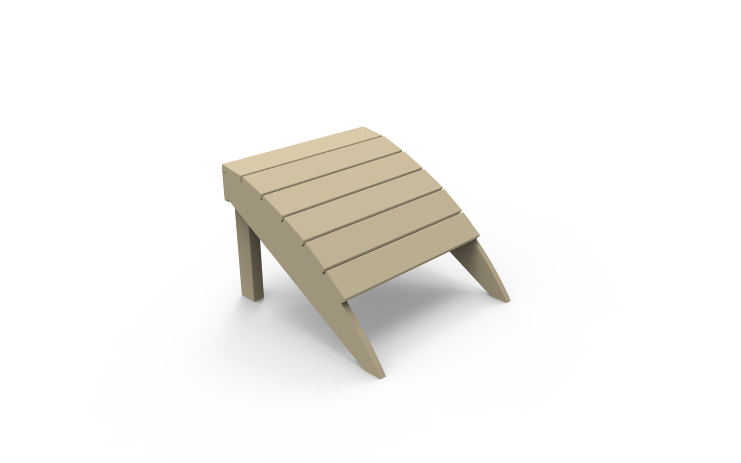 Seaside Casual Recycled Plastic Adirondack Foot Stool - LEAD TIME TO SHIP 4 TO 6 WEEKS