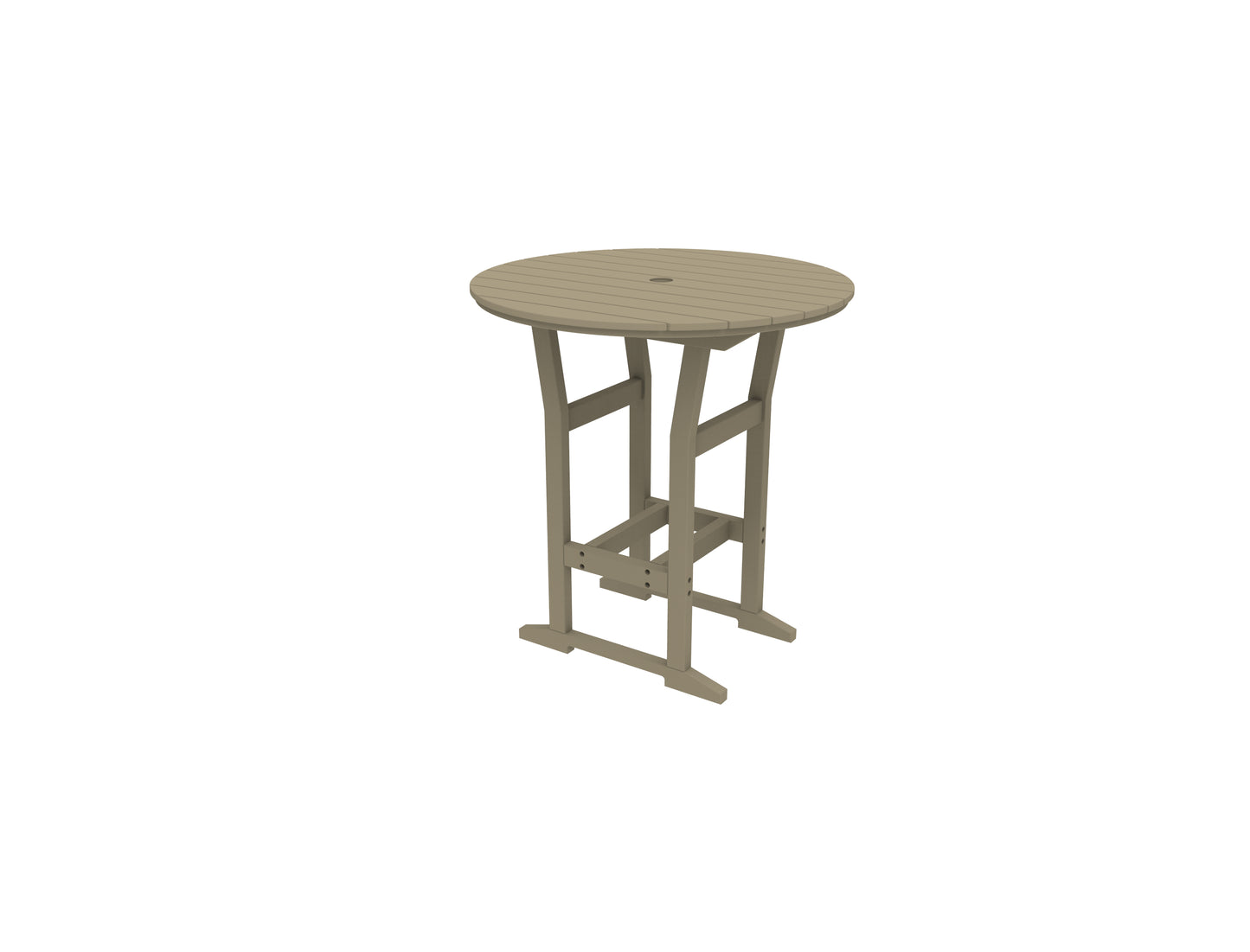 Seaside Casual Recycled Plastic Coastline Cafe Round Bar Table (BAR HEIGHT) - LEAD TIME TO SHIP 4 TO 6 WEEKS