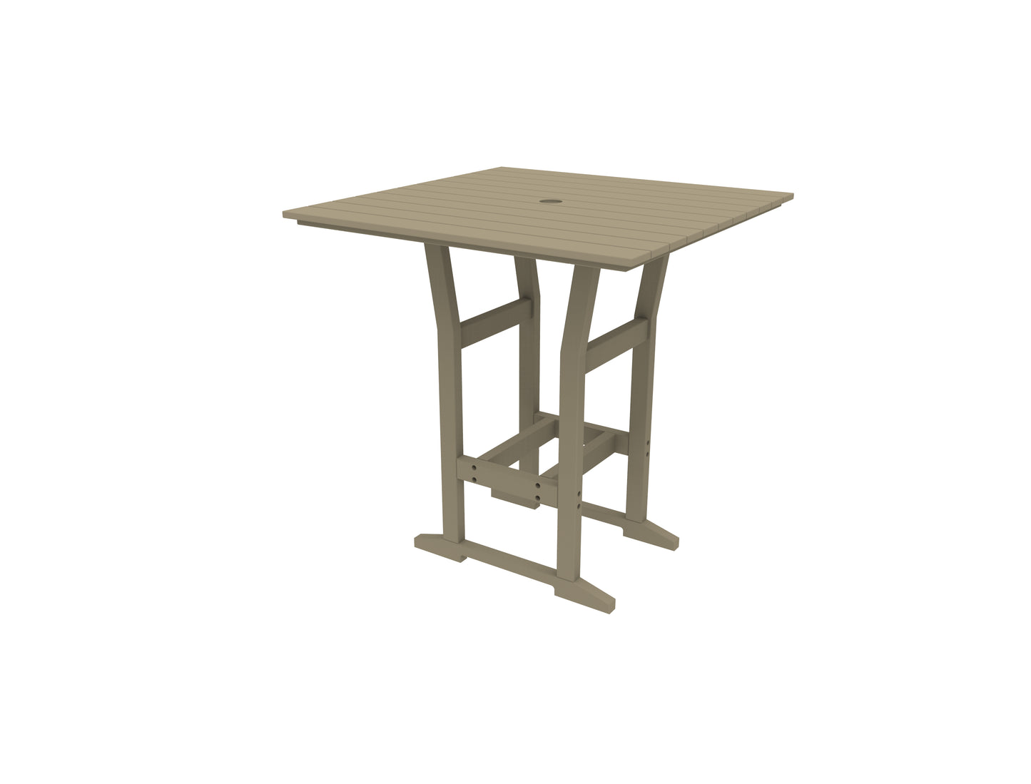 Seaside Casual Recycled Plastic Coastline Cafe 40" Square Bar Table (BAR HEIGHT) - LEAD TIME TO SHIP 4 TO 6 WEEKS