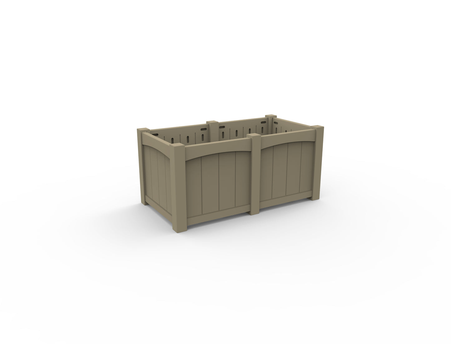 Seaside Casual Recycled Plastic Wickford Residential Planter-Extension - LEAD TIME TO SHIP 4 TO 6 WEEKS