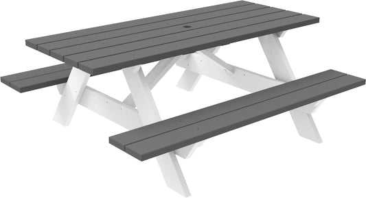 Seaside Casual Recycled Plastic Traditional Picnic Table - LEAD TIME TO SHIP 4 TO 6 WEEKS