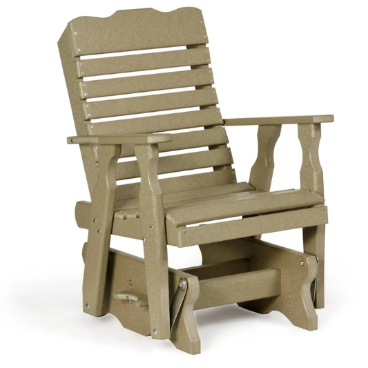 Leisure Lawns Amish Made Recycled Plastic Single Glider (Curve-Back) Model #110 - LEAD TIME TO SHIP 4 WEEKS