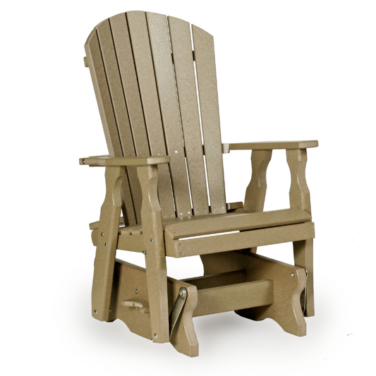 Leisure Lawns Amish Made Recycled Plastic Single Glider (Fan-Back) Model #114 - LEAD TIME TO SHIP 4 WEEKS
