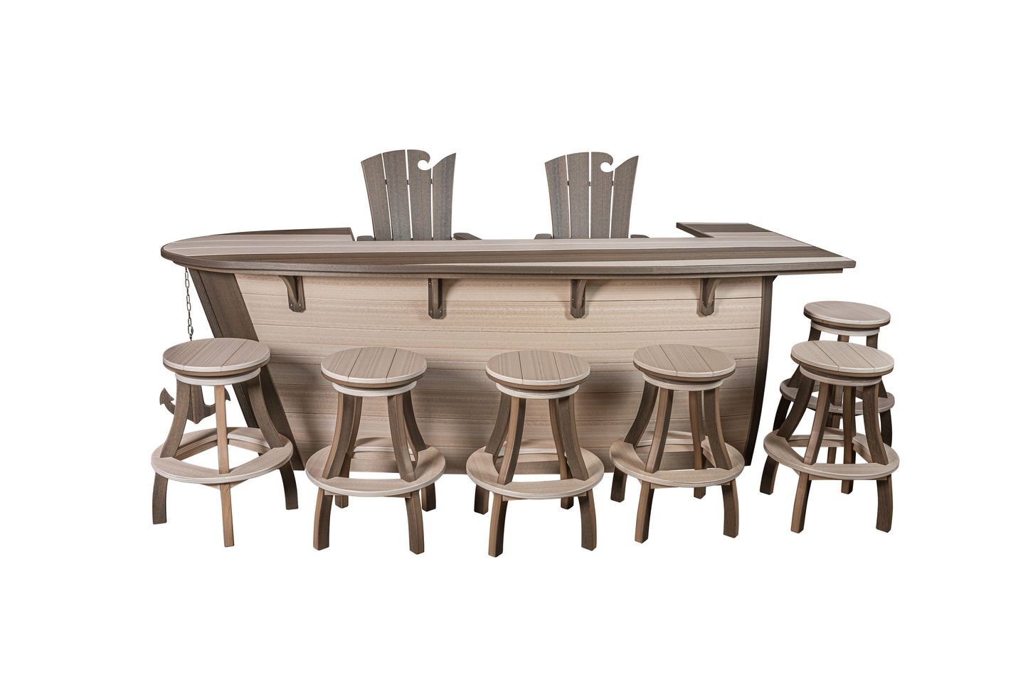 Beaver Dam Outdoor 118"x46" Anchor Ave Bar Table - LEAD TIME TO SHIP 8 WEEKS OR LESS