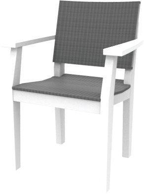 Seaside Casual Recycled Plastic MAD Dining Arm Chair (WOVEN) - LEAD TIME TO SHIP 4 TO 6 WEEKS
