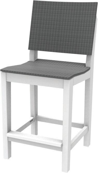 Seaside Casual Recycled Plastic MAD Balcony Side Chair WOVEN (COUNTER HEIGHT) - LEAD TIME TO SHIP 4 TO 6 WEEKS