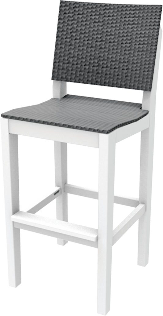 Seaside Casual Recycled Plastic MAD Bar Side Chair (WOVEN) (BAR HEIGHT) - LEAD TIME TO SHIP 4 TO 6 WEEKS