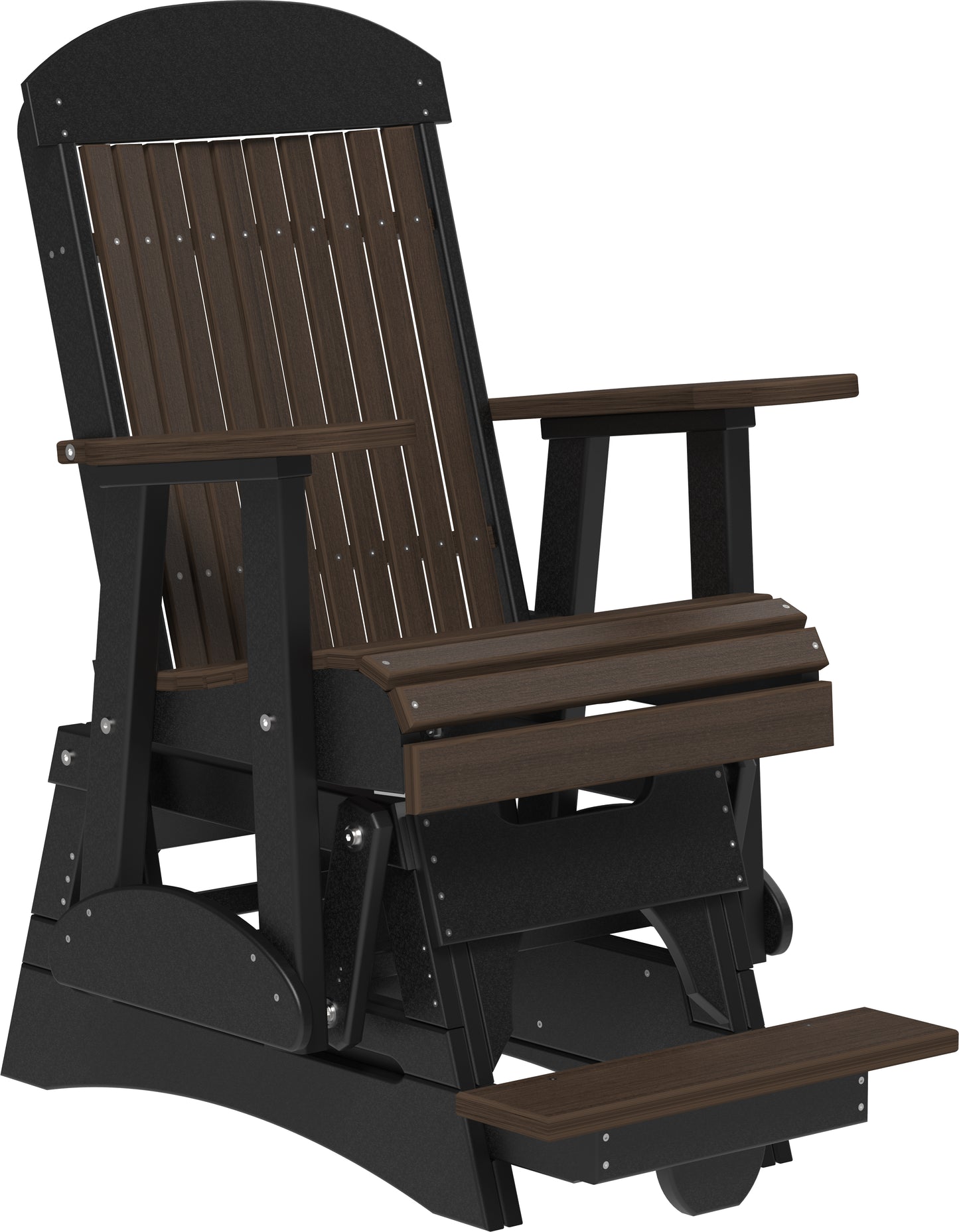 LuxCraft Recycled Plastic Counter Height 2' Classic Highback Balcony Glider  - LEAD TIME TO SHIP 7 BUSINESS DAYS OR LESS