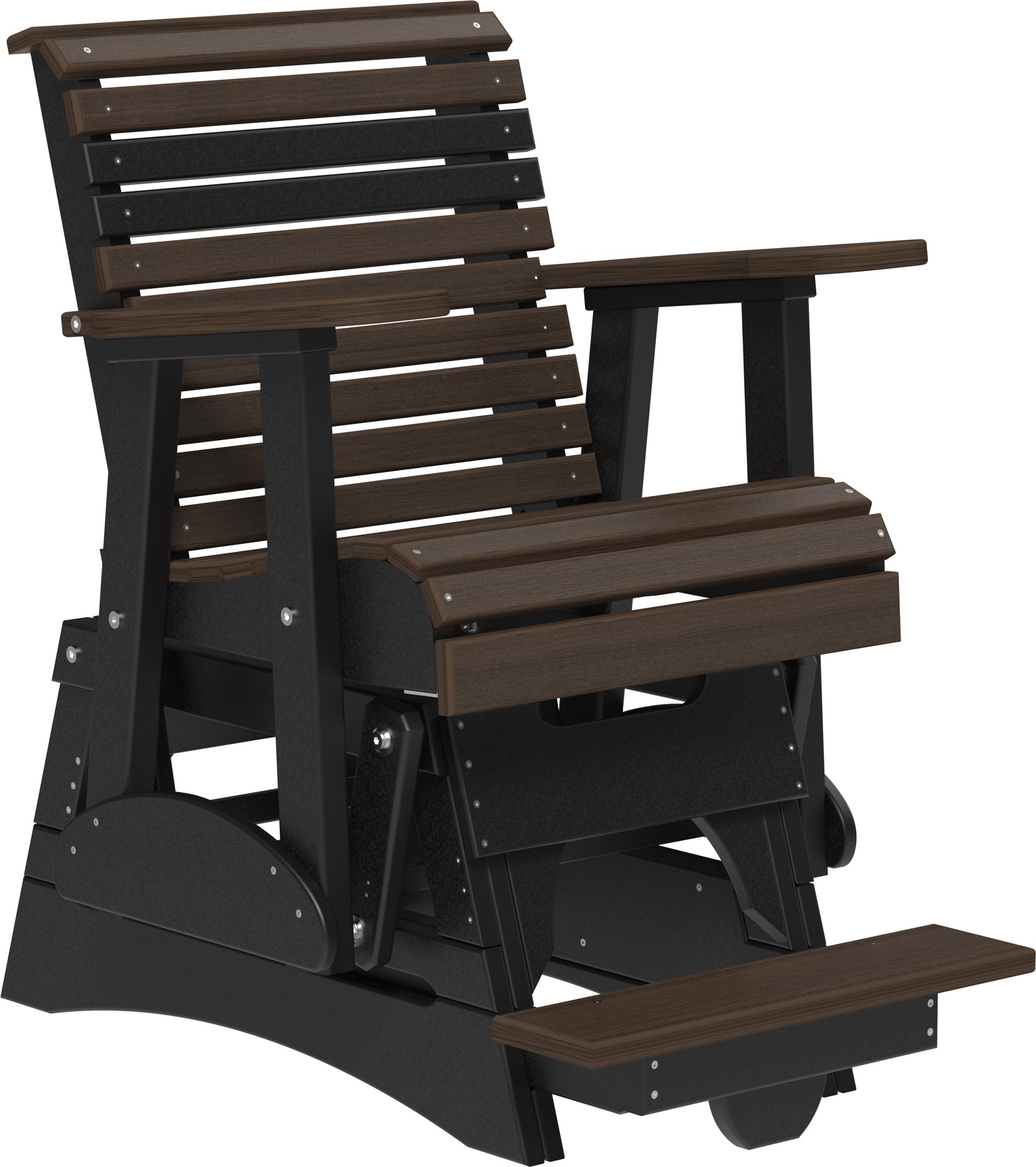 LuxCraft Recycled Plastic Counter Height 2' Plain Rollback Balcony Glider  - LEAD TIME TO SHIP 7 BUSINESS DAYS OR LESS