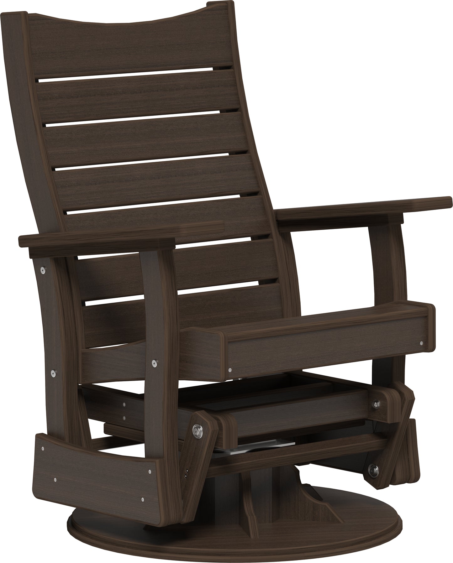 LuxCraft Recycled Plastic 2' Contour Swivel Glider - LEAD TIME TO SHIP 7 BUSINESS DAYS OR LESS