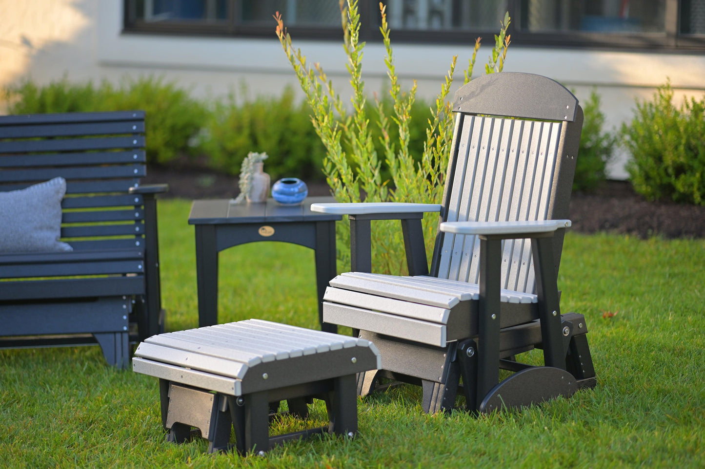 LuxCraft Recycled Plastic Glider Footrest  - LEAD TIME TO SHIP 7 BUSINESS DAYS OR LESS