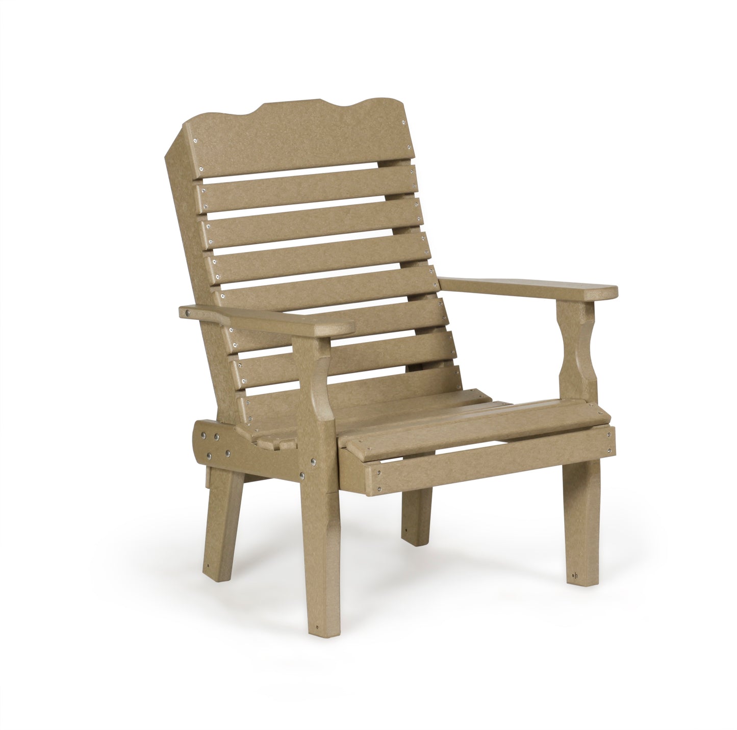 Leisure Lawns Amish Made Recycled Plastic Single Curve-Back Chair Model #300 - LEAD TIME TO SHIP 6 WEEKS OR LESS
