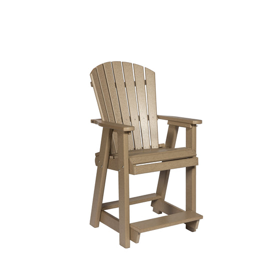 Leisure Lawns Amish Made Recycled Plastic Balcony Chair (Counter Height) Model #321C - LEAD TIME TO SHIP 4 WEEKS