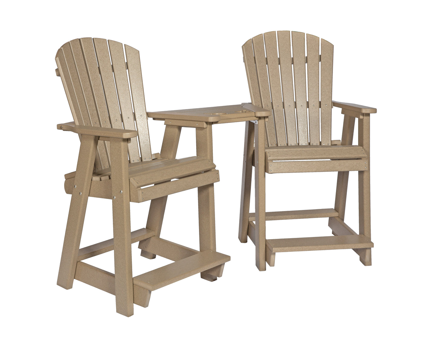 Leisure Lawns Amish Made Recycled Plastic Balcony Settee Model #322C (Counter Height) - LEAD TIME TO SHIP 6 WEEKS OR LESS