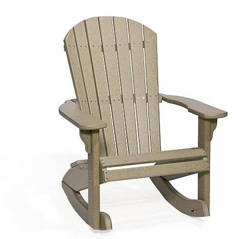 Leisure Lawns Amish Made Recycled Plastic Fan-Back Rocking Chair Model #365 - LEAD TIME TO SHIP 6 WEEKS OR LESS