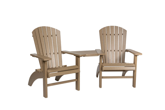 Leisure Lawns Amish Made Recycled Plastic Deluxe Fanback Settee Model #382 - LEAD TIME TO SHIP 4 WEEKS