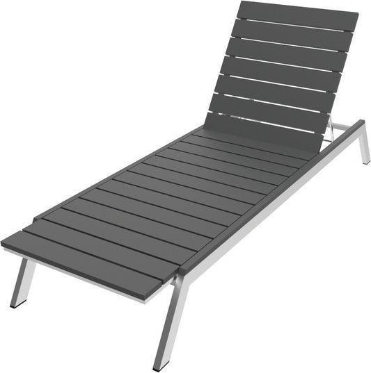 Seaside Casual Recycled Plastic MAD Chaise Slatted - LEAD TIME TO SHIP 4 TO 6 WEEKS