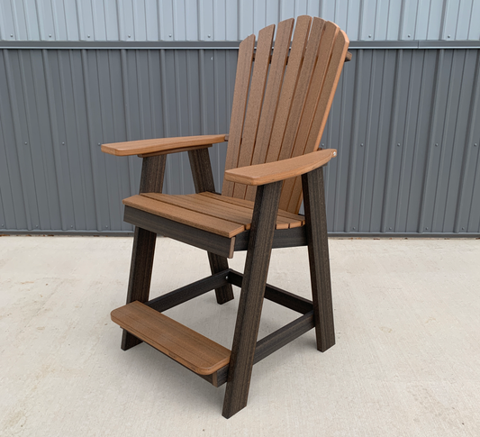 Bryton Park Poly Furniture Recycled Plastic Fanback Balcony Chair (Counter Height) - LEAD TIME TO SHIP 10 BUSINESS DAYS