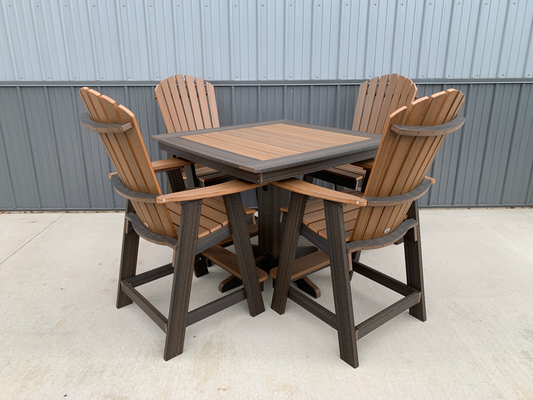 Bryton Park Poly Furniture Recycled Plastic Fanback Balcony Chair (Counter Height) - LEAD TIME TO SHIP 10 BUSINESS DAYS