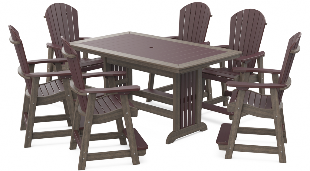 Beaver Dam Outdoor 42"x70" Farmhouse Mission Bar Table (BAR HEIGHT) - LEAD TIME TO SHIP 8 WEEKS OR LESS