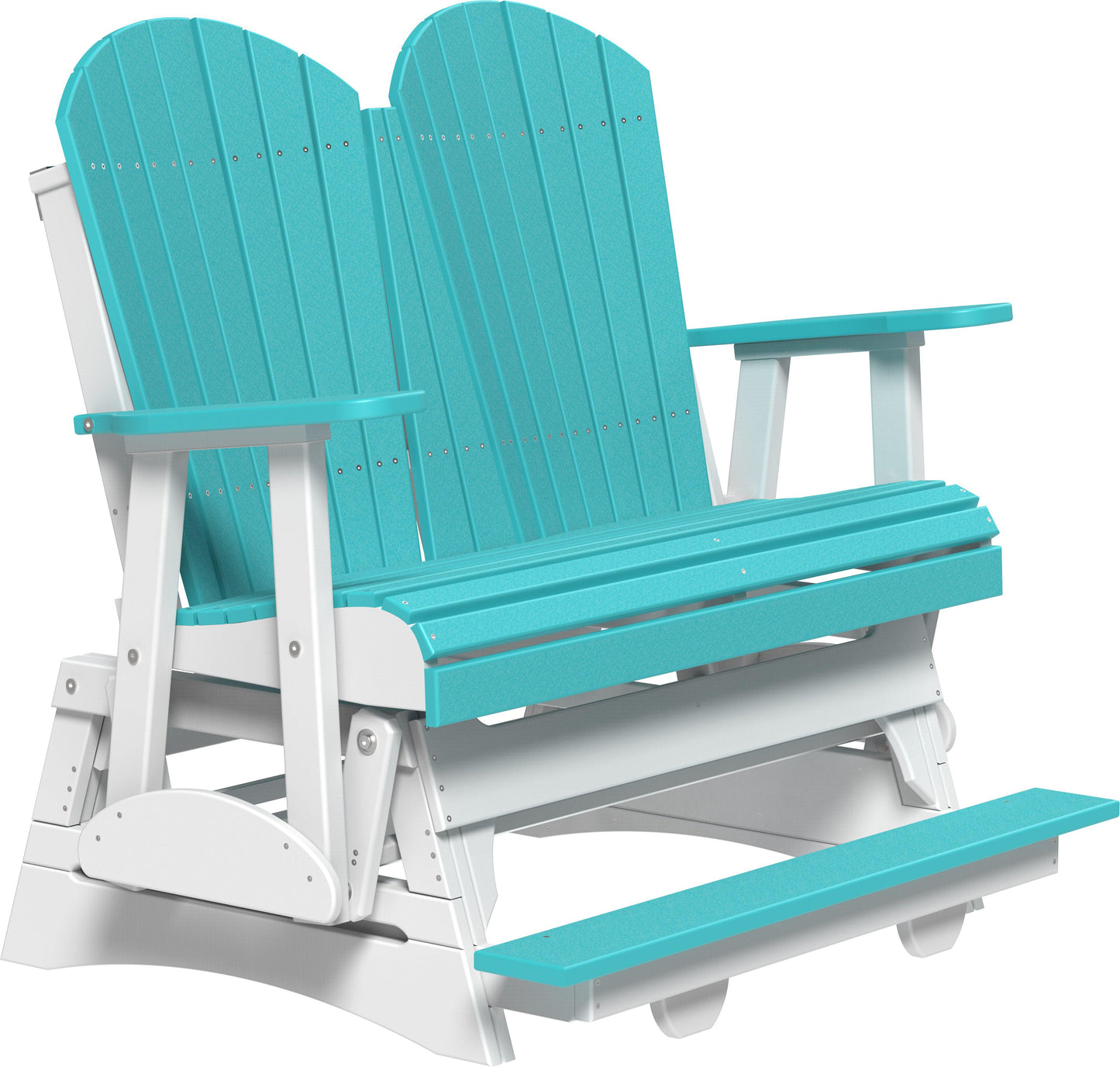 LuxCraft Recycled Plastic Counter Height 4' Adirondack Balcony Glider  - LEAD TIME TO SHIP 7 BUSINESS DAYS OR LESS