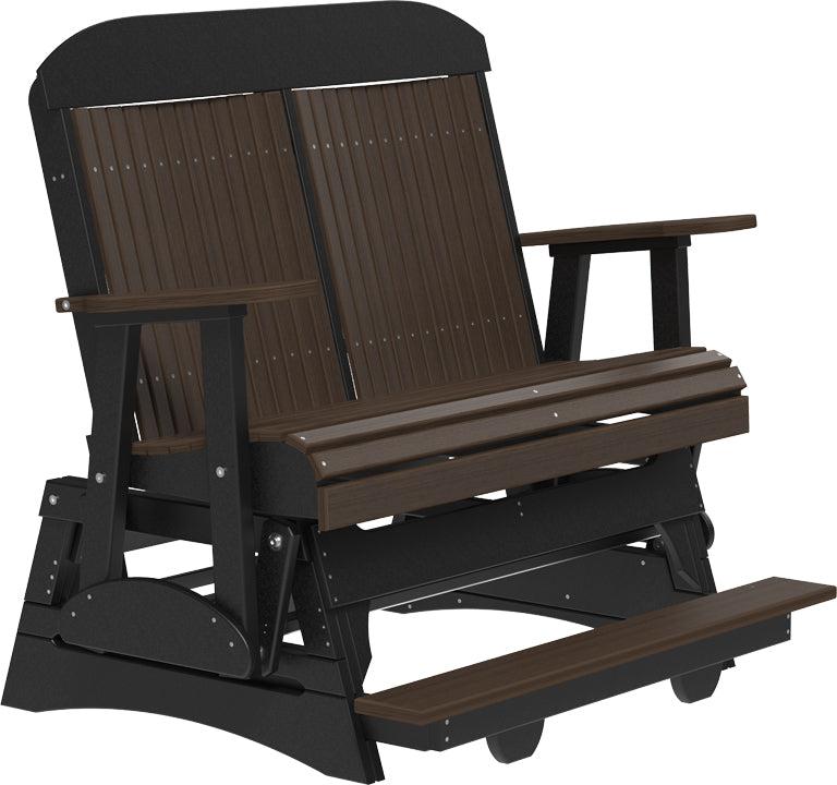 LuxCraft Counter Height Recycled Plastic 4' Classic Balcony Glider  - LEAD TIME TO SHIP 7 BUSINESS DAYS OR LESS