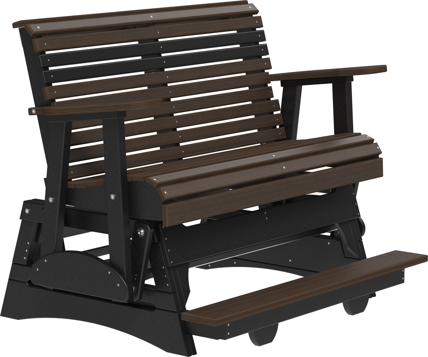 LuxCraft Recycled Plastic Counter Height 4' Plain Balcony Glider  - LEAD TIME TO SHIP 7 BUSINESS DAYS OR LESS