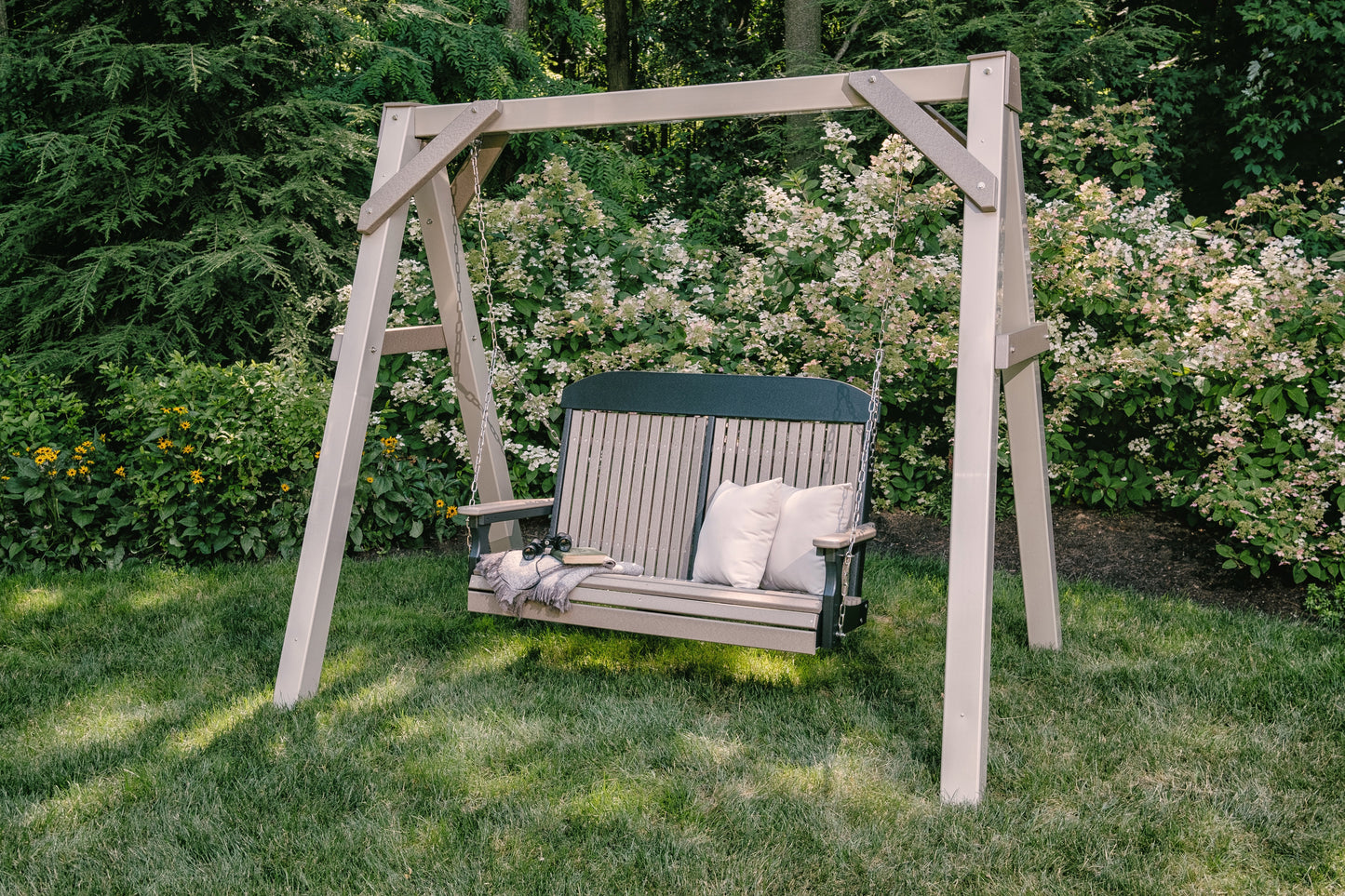 LuxCraft A-Frame Vinyl Swing Stand (SWING SOLD SEPARATELY) - LEAD TIME TO SHIP 3 TO 4 WEEKS
