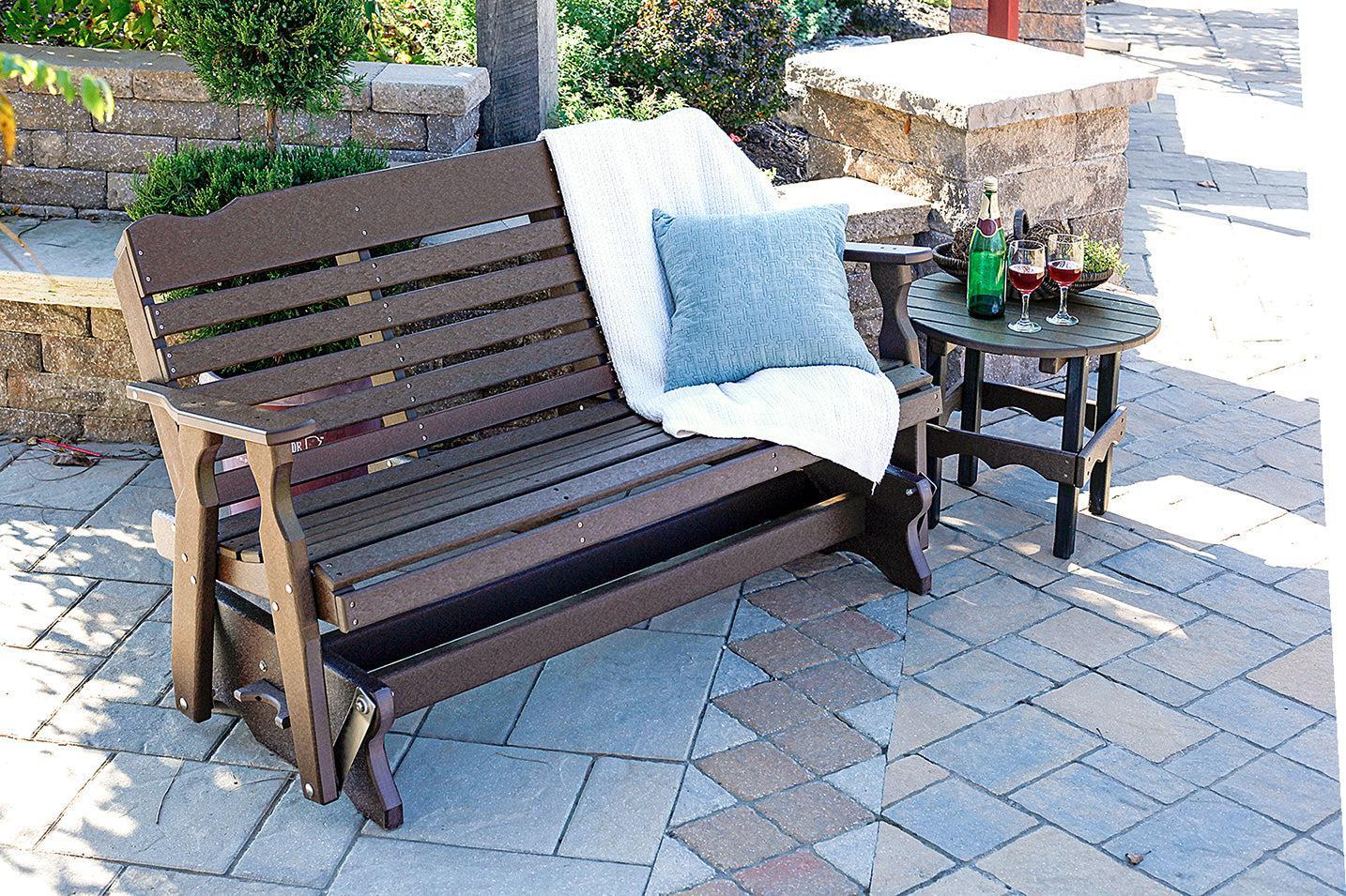 Leisure Lawns Amish Made Recycled Plastic 5' Curve-Back Glider Model #506 - LEAD TIME TO SHIP 6 WEEKS OR LESS