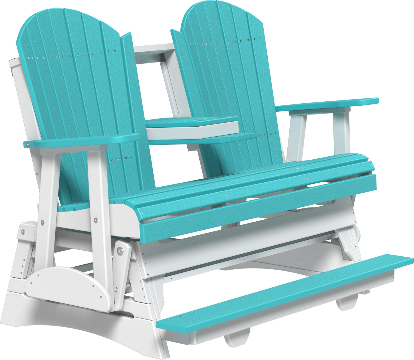 LuxCraft Counter Height Recycled Plastic 5' Adirondack Balcony Glider  - LEAD TIME TO SHIP 7 BUSINESS DAYS OR LESS