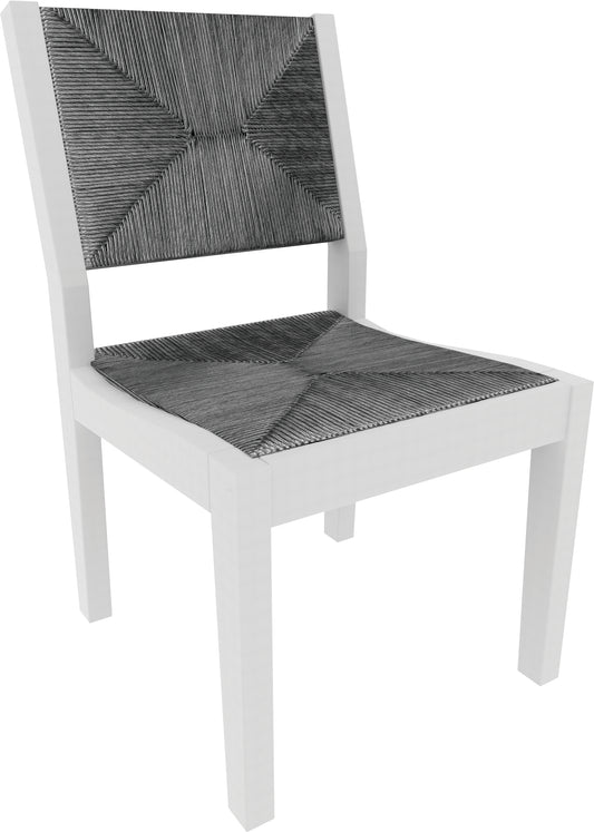 Seaside Casual Recycled Plastic Greenwich Dining Side Chair (WOVEN) - LEAD TIME TO SHIP 4 TO 6 WEEKS