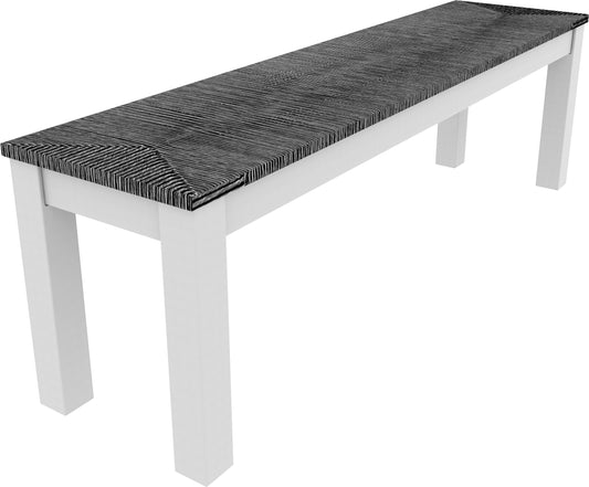 Seaside Casual Recycled Plastic Greenwich 60" Dining Bench (WOVEN) - LEAD TIME TO SHIP 4 TO 6 WEEKS