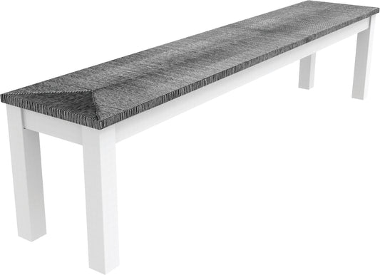 Seaside Casual Recycled Plastic Greenwich 80" Dining Bench (WOVEN) - LEAD TIME TO SHIP 4 TO 6 WEEKS