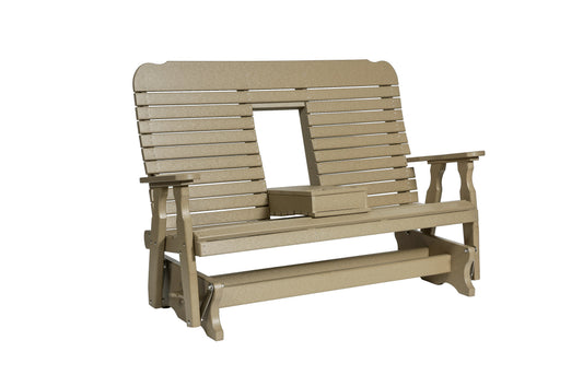 Leisure Lawns Amish Made Recycled Plastic 5' Easy Console Glider Model #642 - LEAD TIME TO SHIP 4 WEEKS