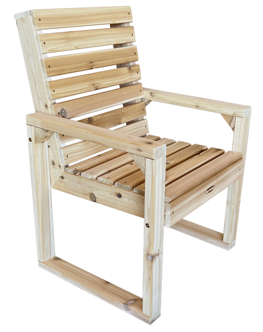 Regallion Outdoor Western Red Cedar Patio/Dining Chair - LEAD TIME TO SHIP 7 BUSINESS DAYS OR LESS