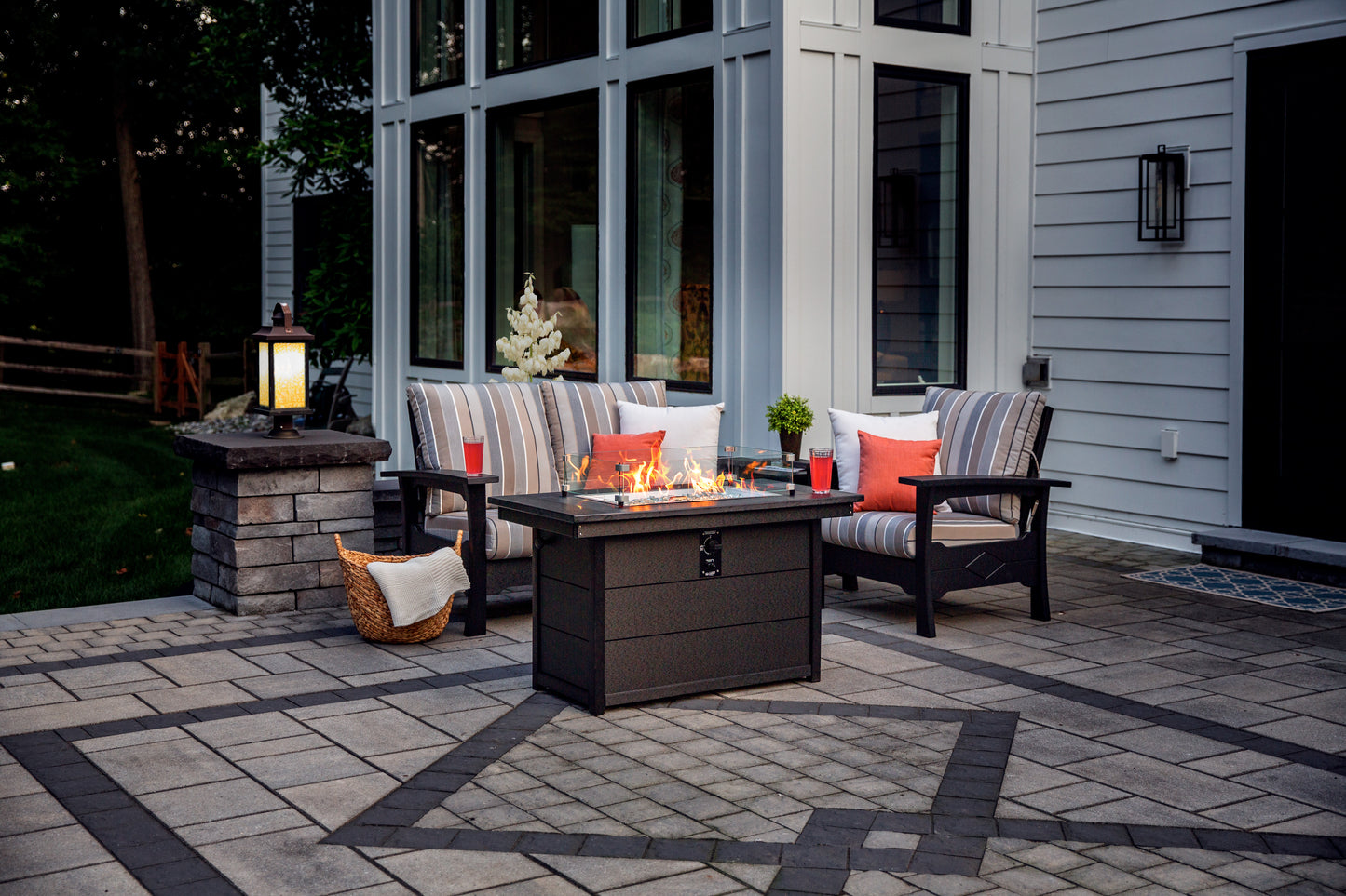 Leisure Lawns Amish Made Recycled Plastic Console Fire Pit Model #812 - LEAD TIME TO SHIP 6 WEEKS OR LESS
