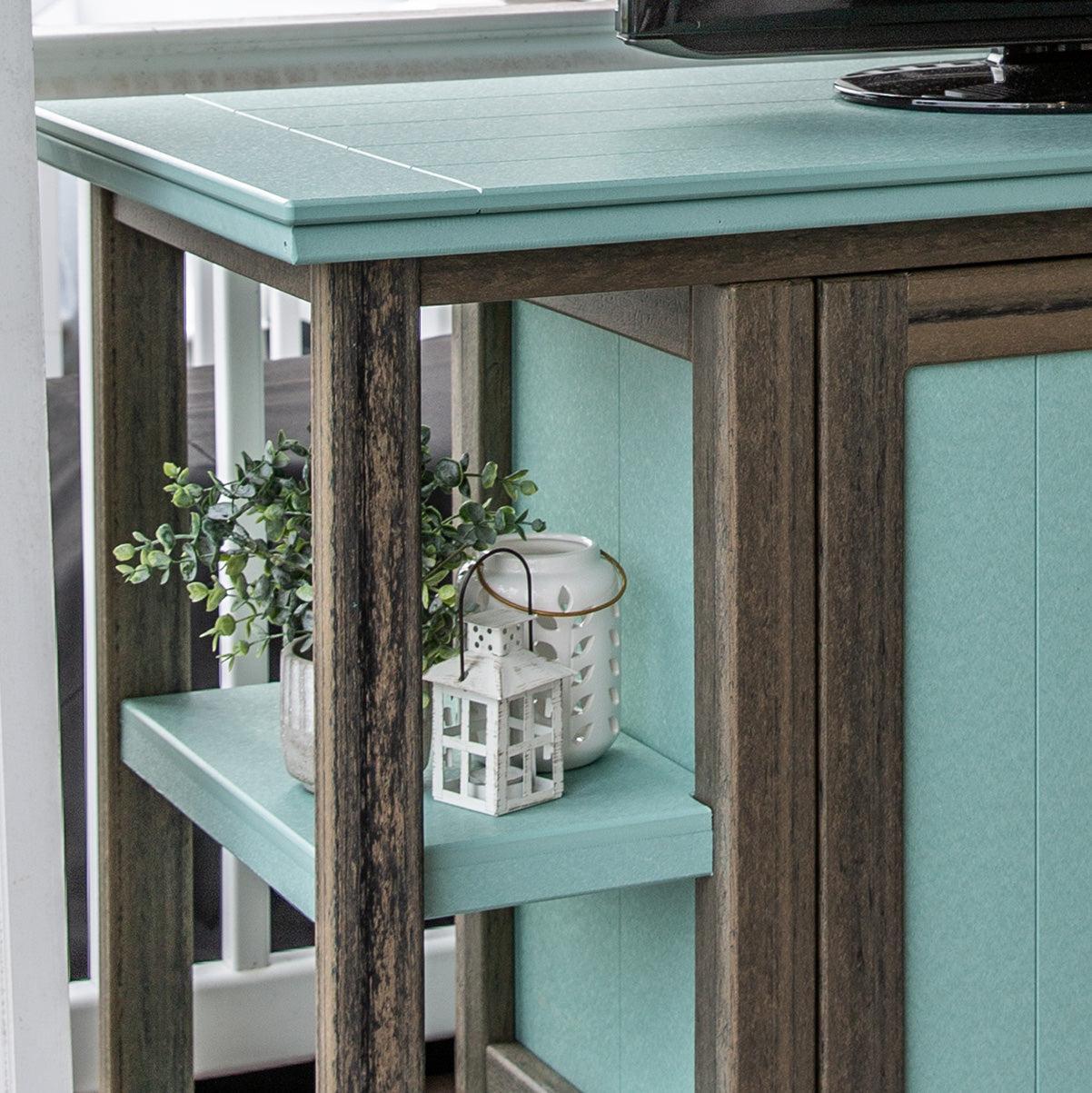 Leisure Lawns Amish Made Recycled Plastic TV Console Model #820C (Counter Height) - LEAD TIME TO SHIP 6 WEEKS OR LESS