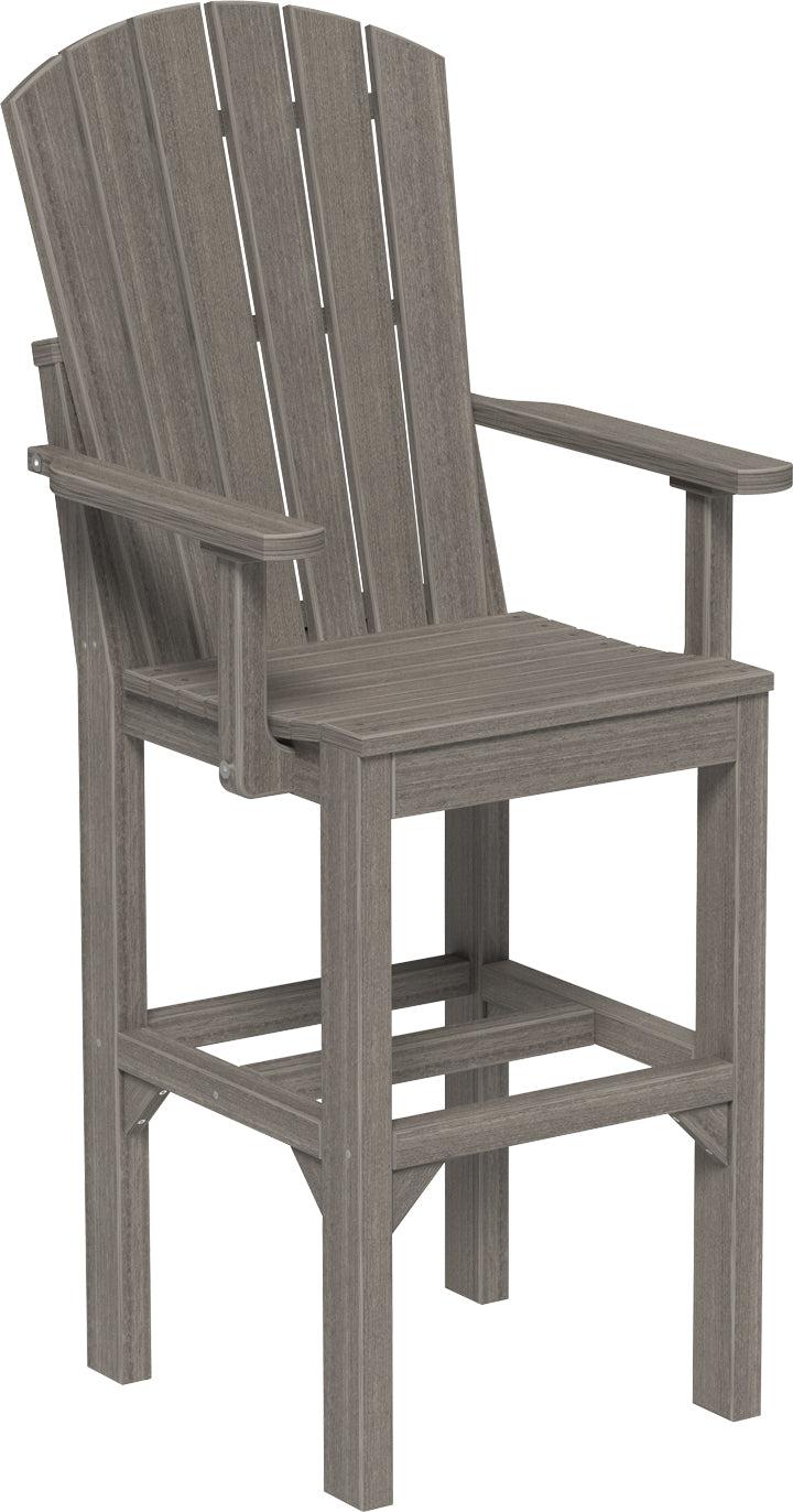 LuxCraft Recycled Plastic Adirondack Arm Chair (BAR HEIGHT) - LEAD TIME TO SHIP 3 TO 4 WEEKS