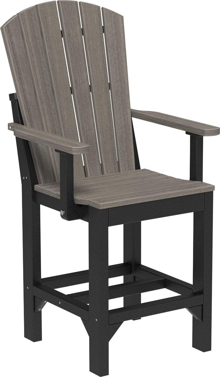 LuxCraft Recycled Plastic Adirondack Arm Chair (COUNTER HEIGHT) - LEAD TIME TO SHIP 3 TO 4 WEEKS