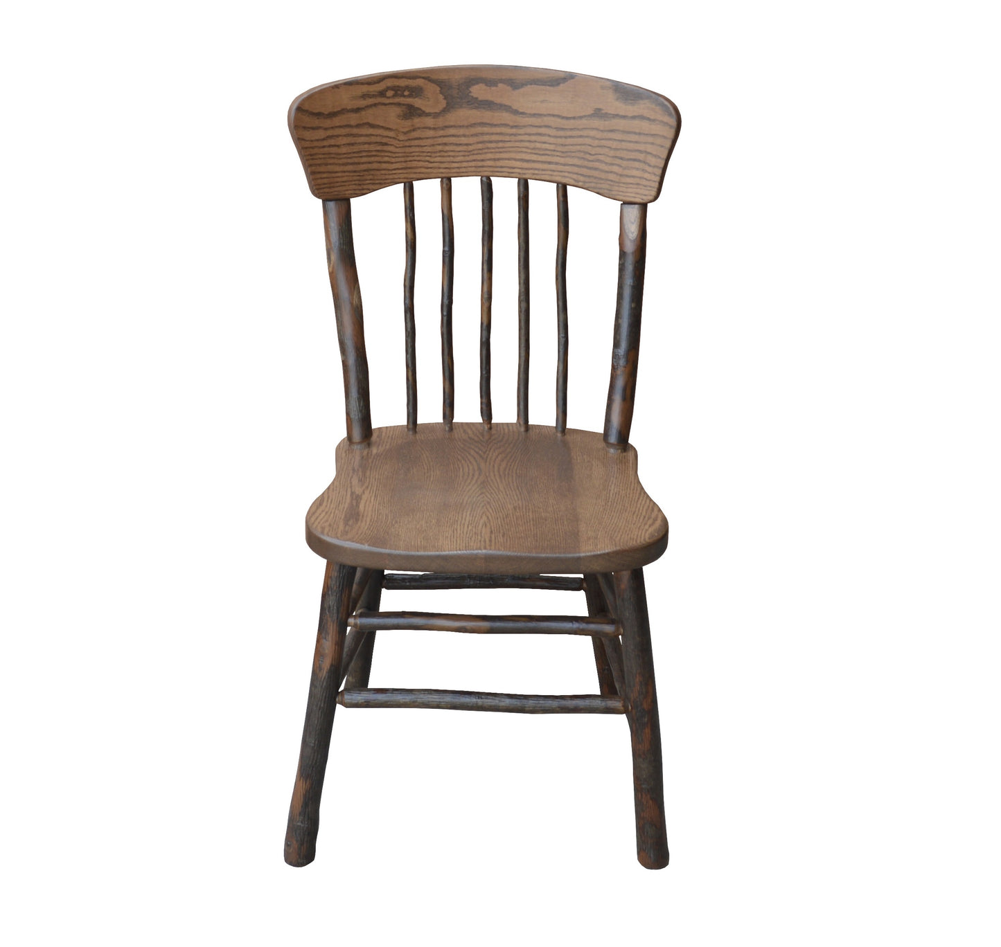 A&L Furniture Co. Timberlux Rustic Hickory Panel Back Dining Chair - LEAD TIME TO SHIP 10 BUSINESS DAYS