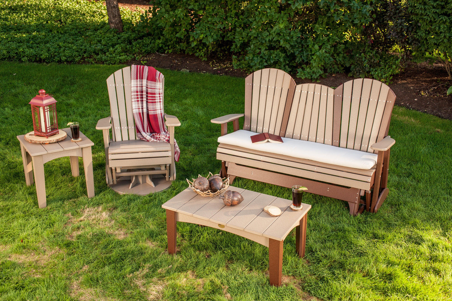 LuxCraft 5' Sunbrella Outdoor Porch swing / Glider Cushion - LEAD TIME TO SHIP 7 BUSINESS DAYS OR LESS