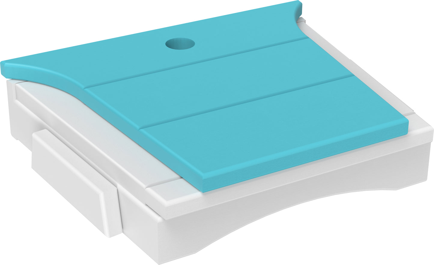 LuxCraft Recycled Plastic Balcony Chair Tete-a-Tete Connecting Table ONLY  (chairs sold separately)  - LEAD TIME TO SHIP 7 BUSINESS DAYS OR LESS