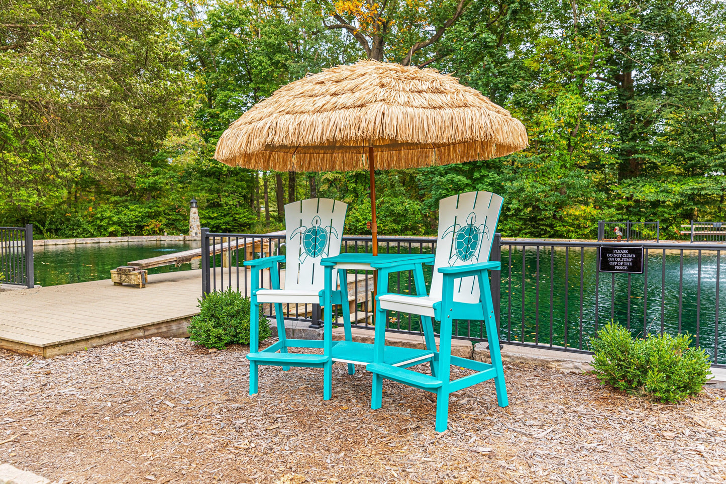 Beaver Dam Outdoor Bayside Turtle Design Bar Chair (BAR HEIGHT) - LEAD TIME TO SHIP 4 WEEKS OR LESS - LEAD TIME TO SHIP 8 WEEKS OR LESS