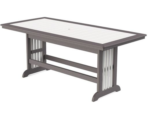 Beaver Dam Outdoor 42"x95" Farmhouse Mission Bar Table (BAR HEIGHT) - LEAD TIME TO SHIP 8 WEEKS OR LESS