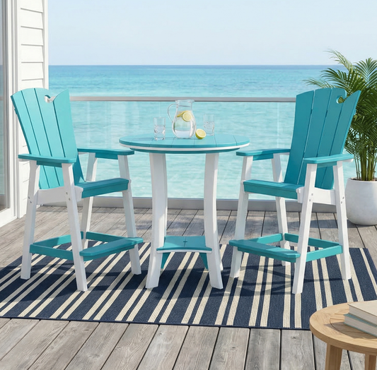 Beaver Dam Outdoor OceanWavz 3 Piece Bar Set (BAR HEIGHT) - LEAD TIME TO SHIP 8 WEEKS OR LESS