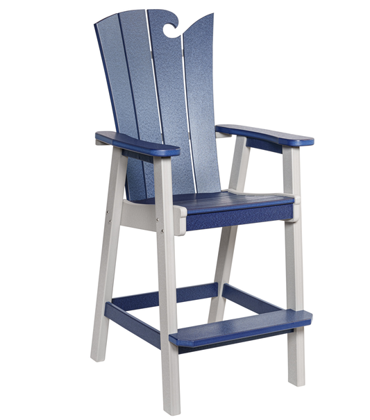 Beaver Dam Outdoor OceanWavz Bar Chair (BAR HEIGHT) - LEAD TIME TO SHIP 8 WEEKS OR LESS