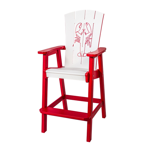 Beaver Dam Outdoor Bayside Lobster Design Bar Chair (BAR HEIGHT) - LEAD TIME TO SHIP 4 WEEKS OR LESS - LEAD TIME TO SHIP 6 WEEKS OR LESS