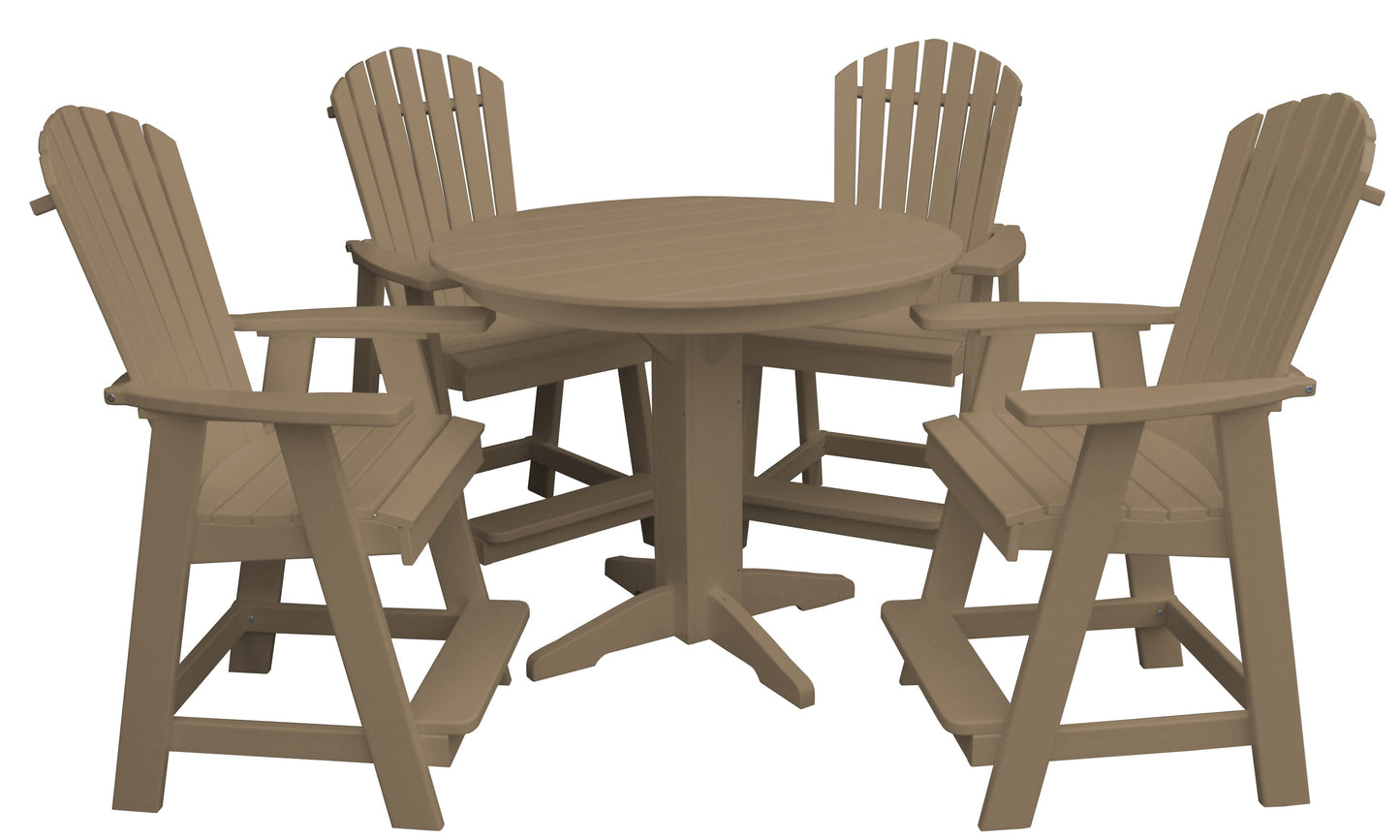 Bryton Park Poly Furniture Recycled Plastic 5 Piece Balcony Table Set (Counter Height) - LEAD TIME TO SHIP 10 BUSINESS DAYS